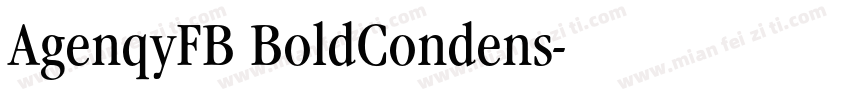 AgenqyFB BoldCondens字体转换
